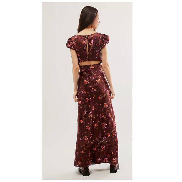 Free People Butterfly Babe Cutout Maxi Dress Size Small - Picture 3 of 14